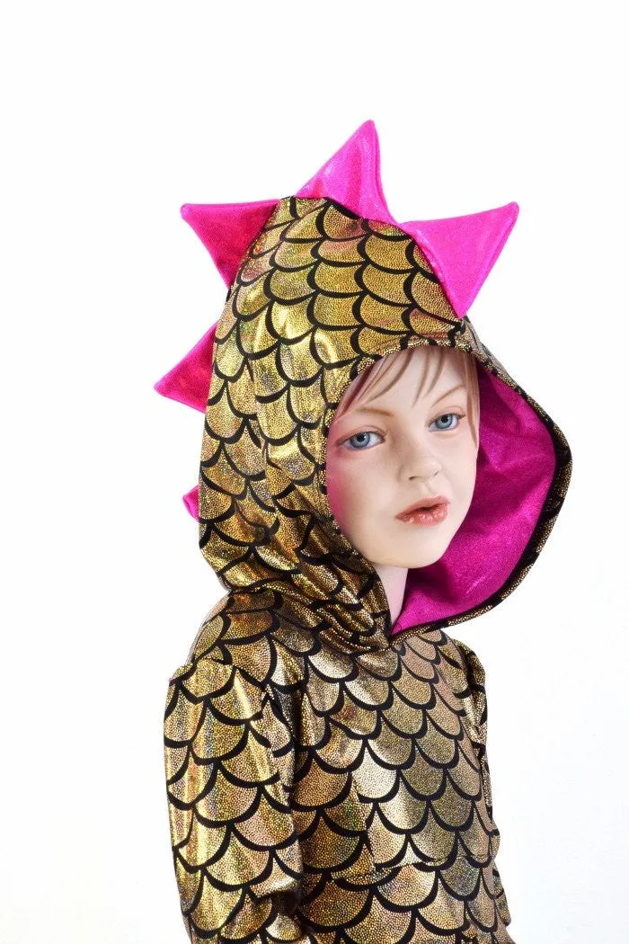 Girls Dragon Hooded Skater Dress