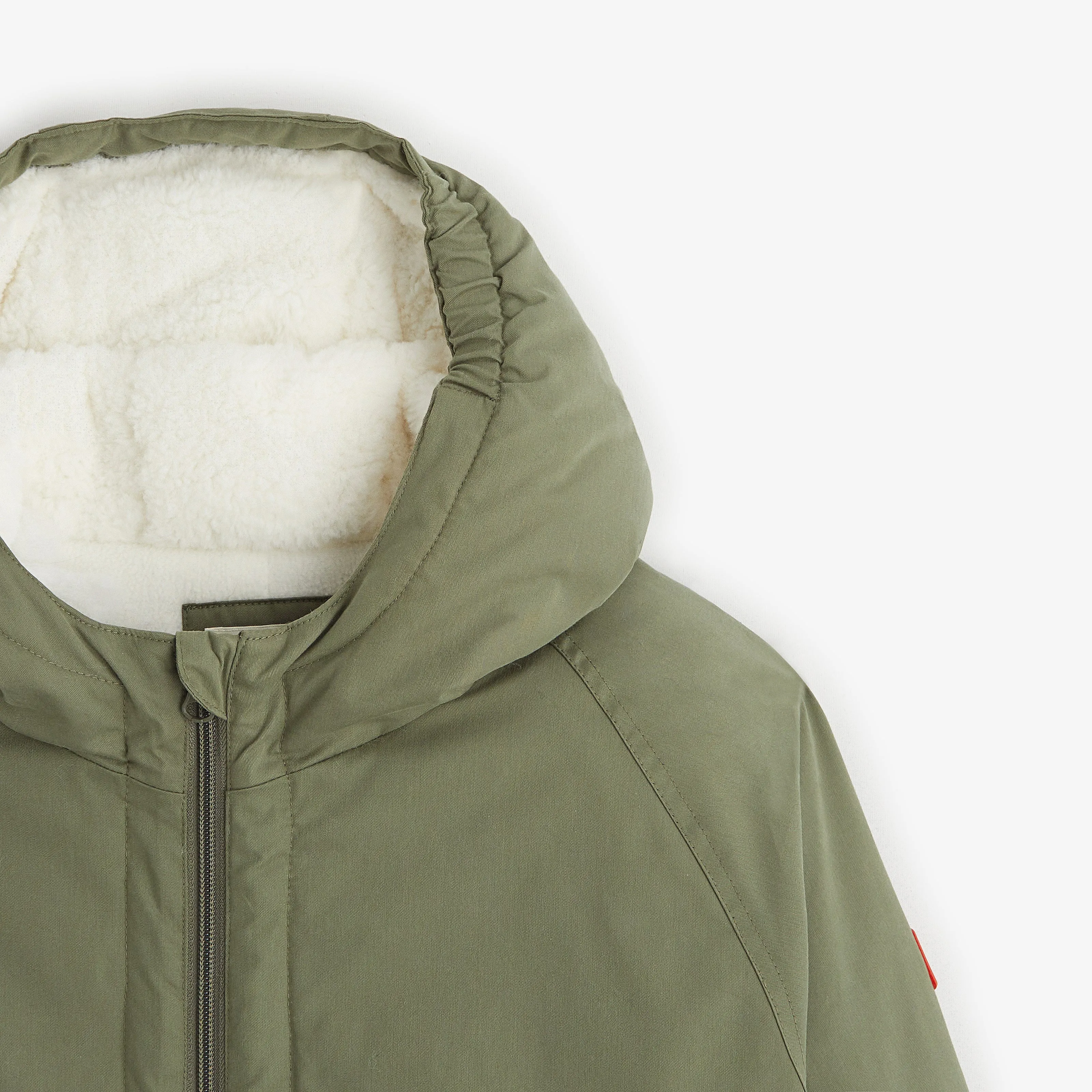 Girls' green parka