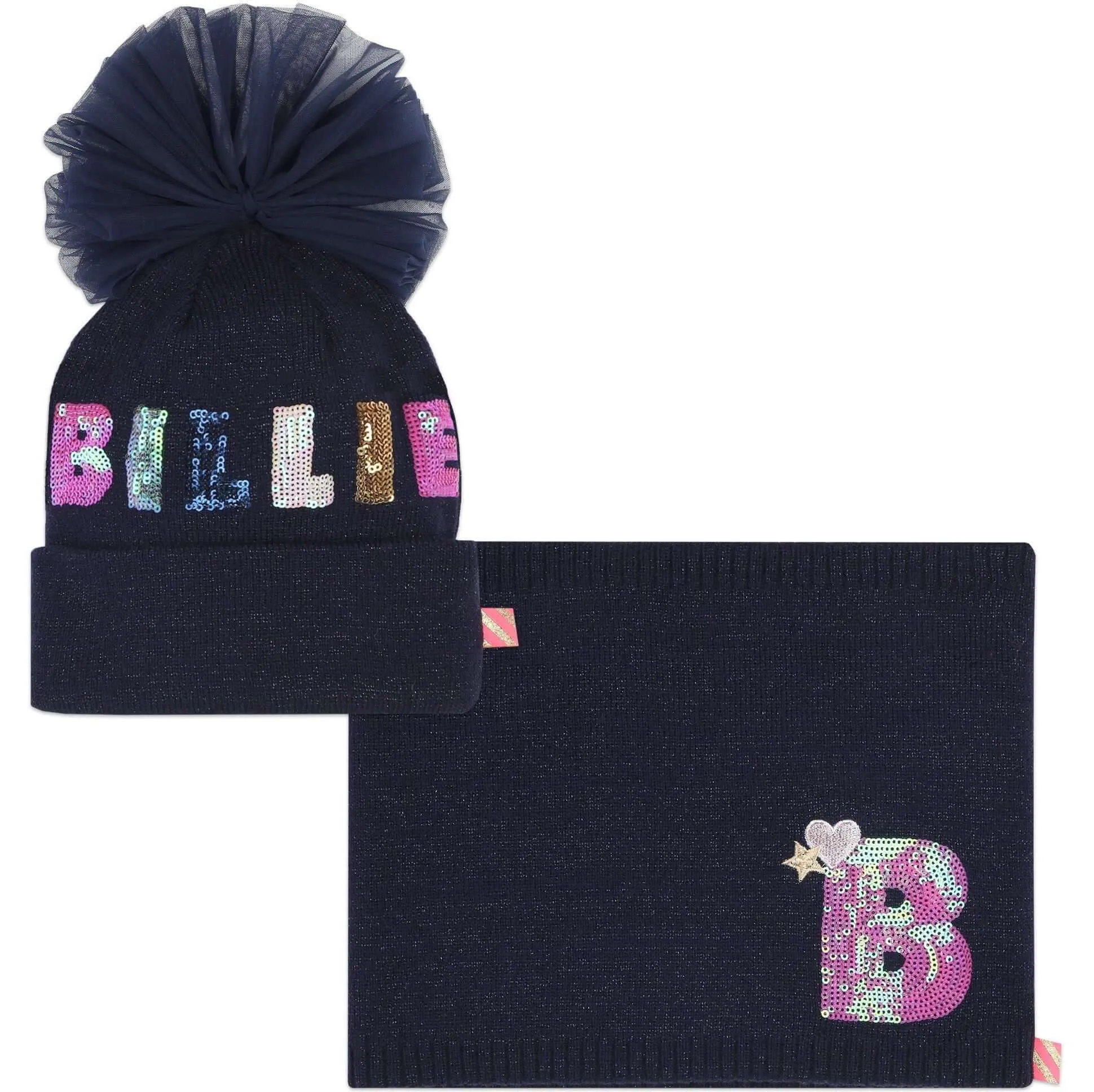 Girls Navy Hat & Snood