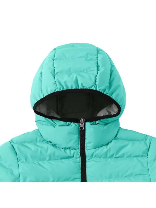 Girl's Packable Lightweight Jacket Warm Hooded Puffer Winter Coat