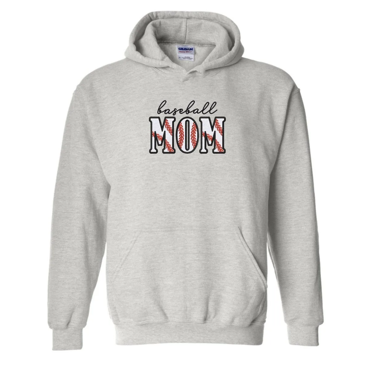 Glitter Embroidery 'Baseball Mama/Mom' Embroidered Hoodie