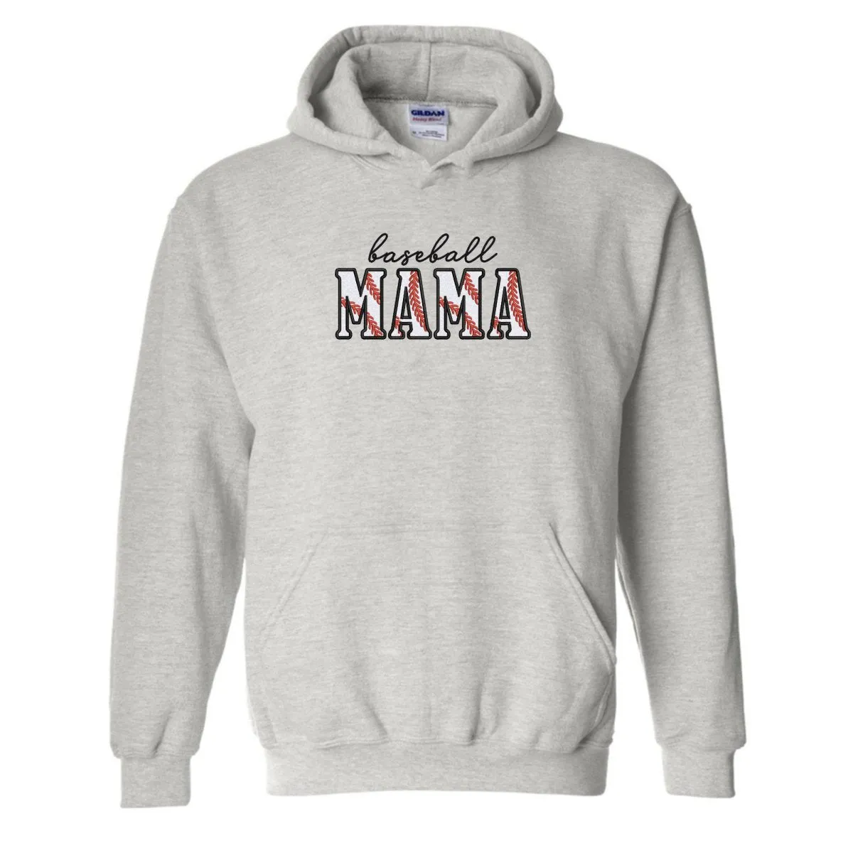 Glitter Embroidery 'Baseball Mama/Mom' Embroidered Hoodie