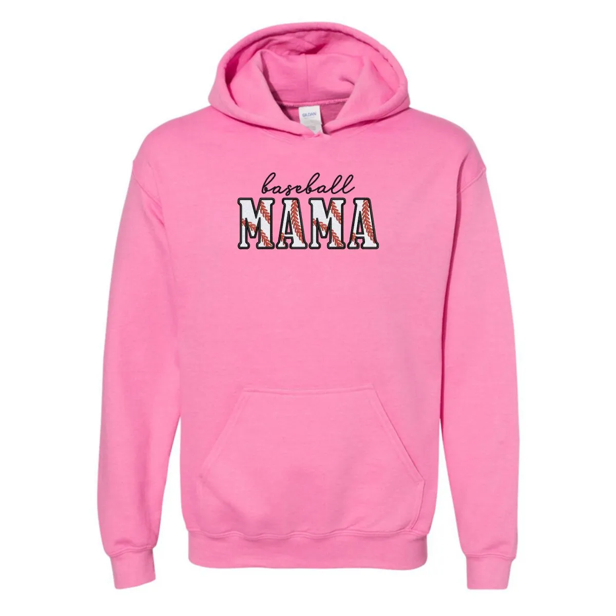 Glitter Embroidery 'Baseball Mama/Mom' Embroidered Hoodie