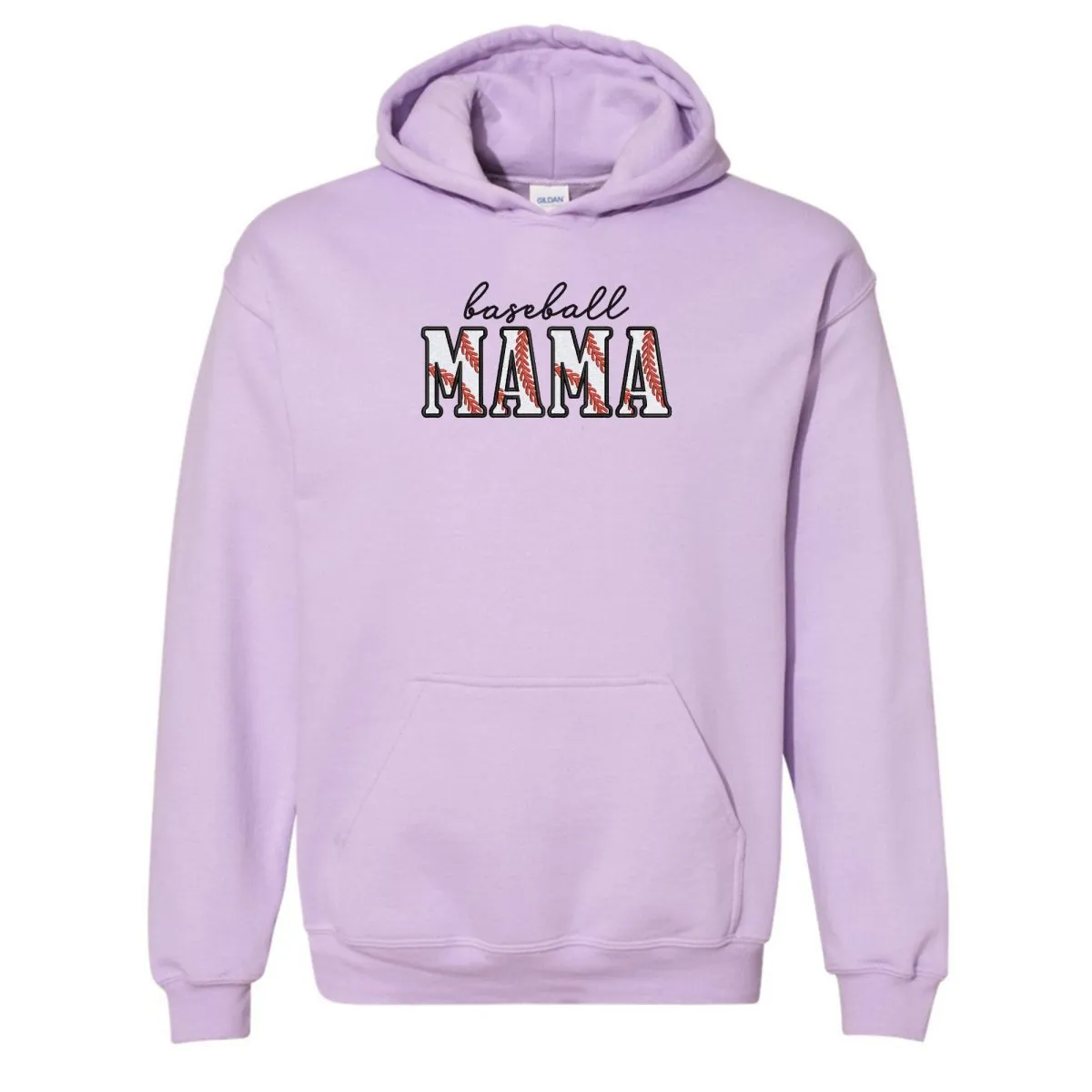 Glitter Embroidery 'Baseball Mama/Mom' Embroidered Hoodie