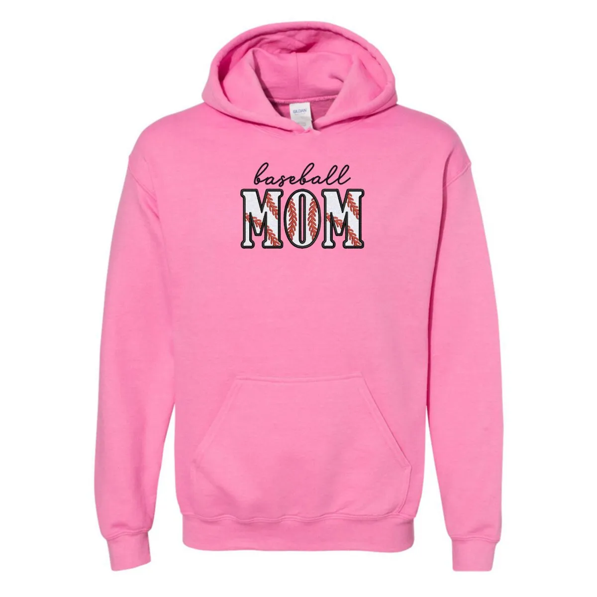 Glitter Embroidery 'Baseball Mama/Mom' Embroidered Hoodie