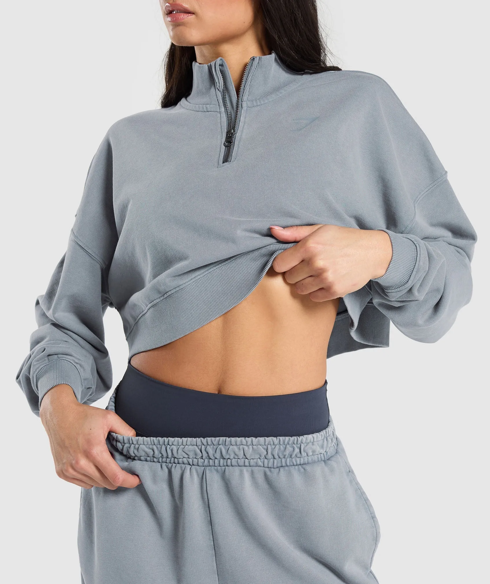 Gymshark Whitney 1/4 Zip - Iron Blue