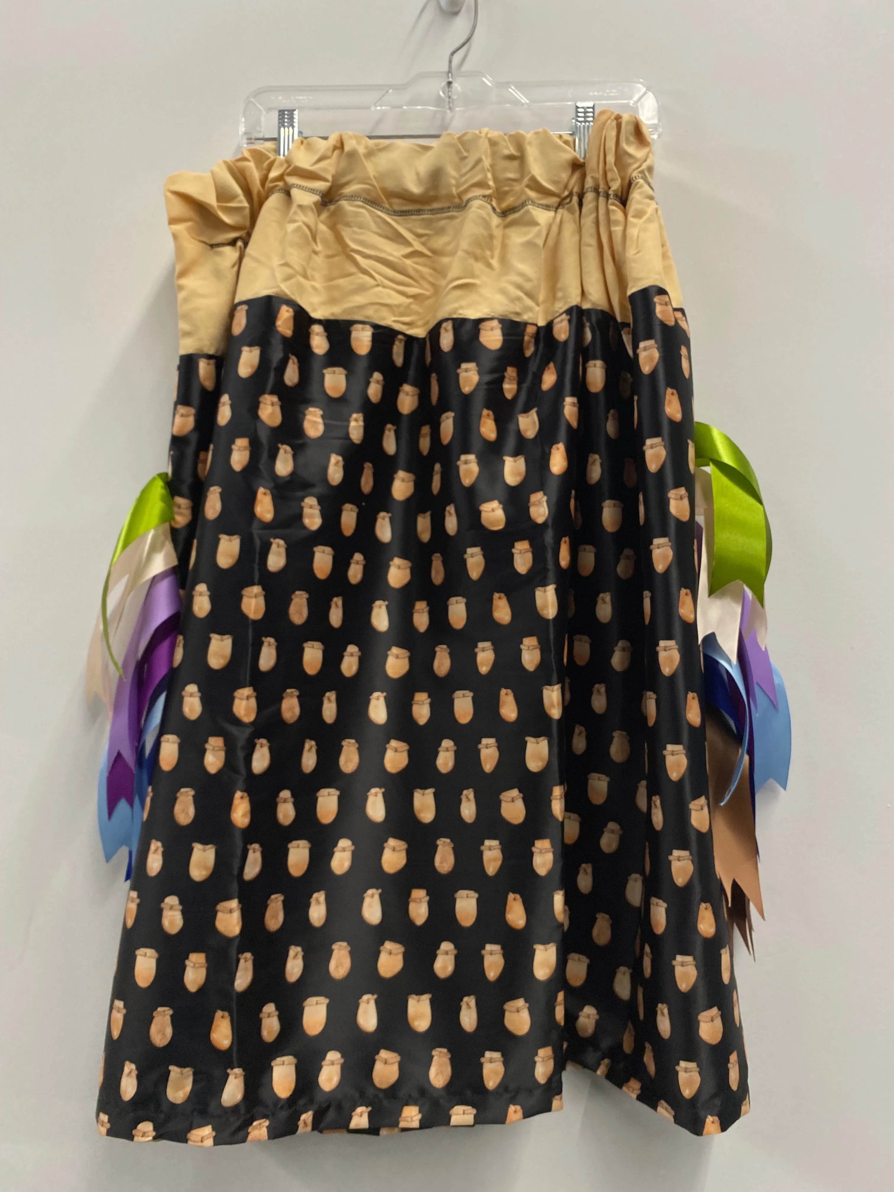 Handmade Black Elk Teeth Satin Ribbon Skirt