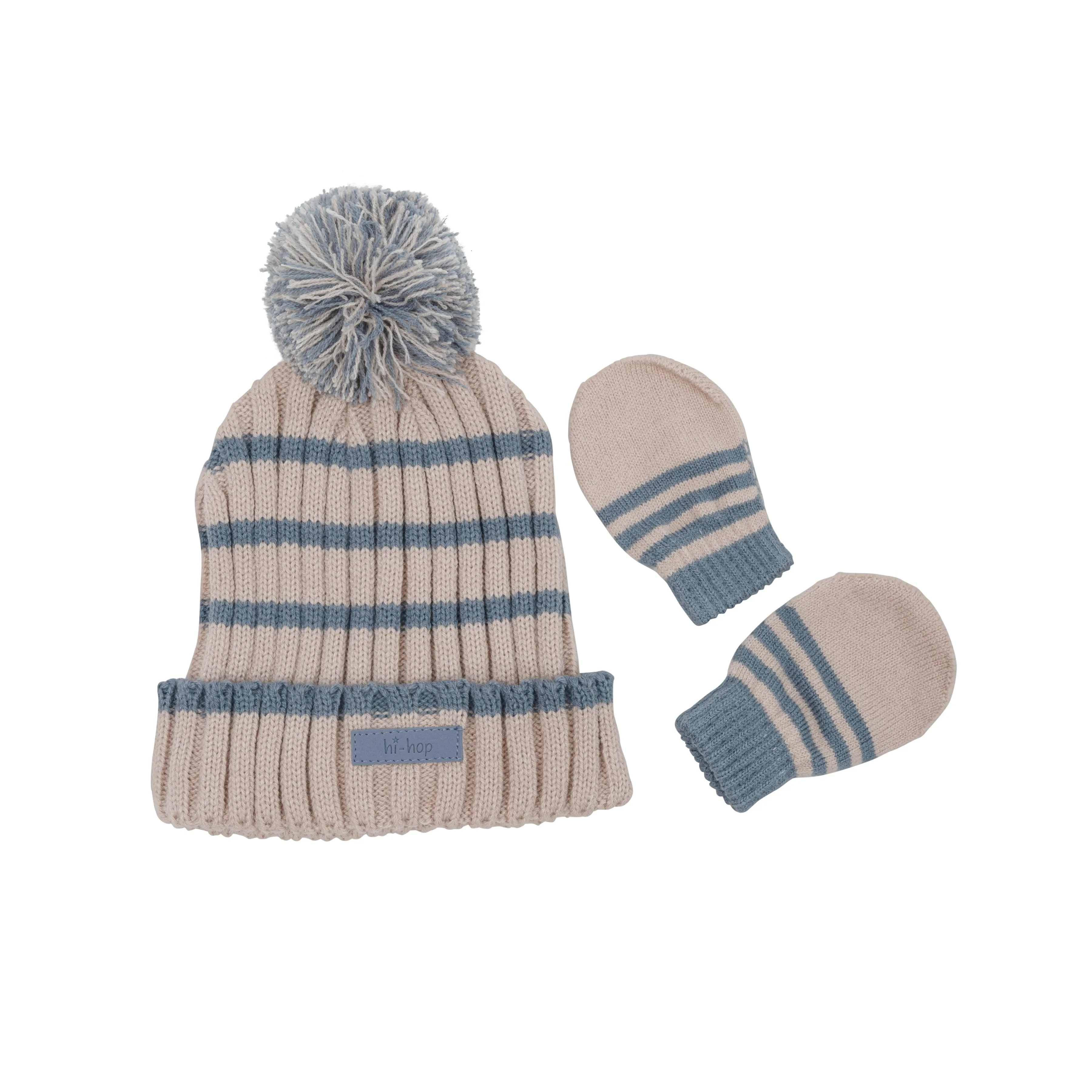 hi-hop Stripe Beanie and Glove Set