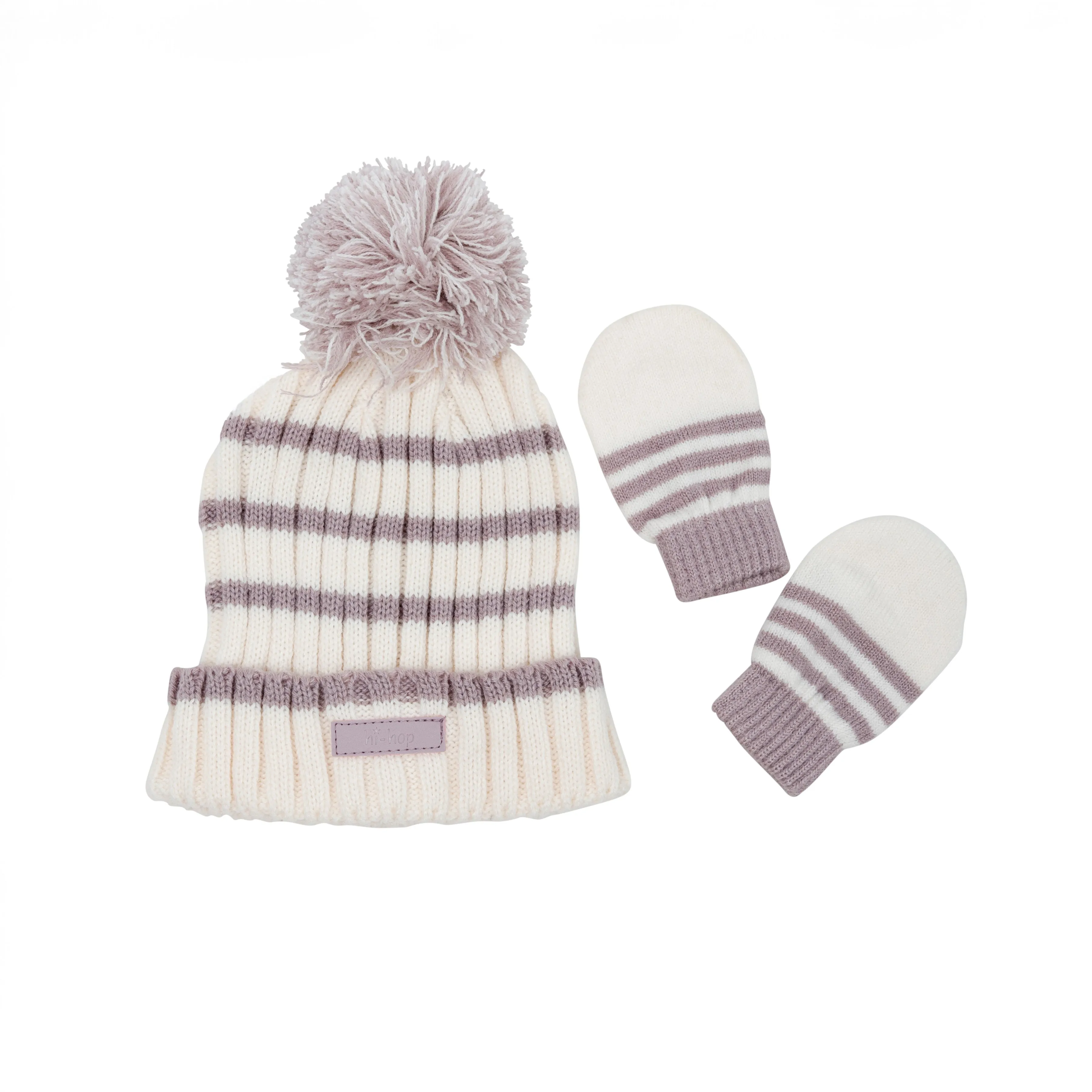 hi-hop Stripe Beanie and Glove Set