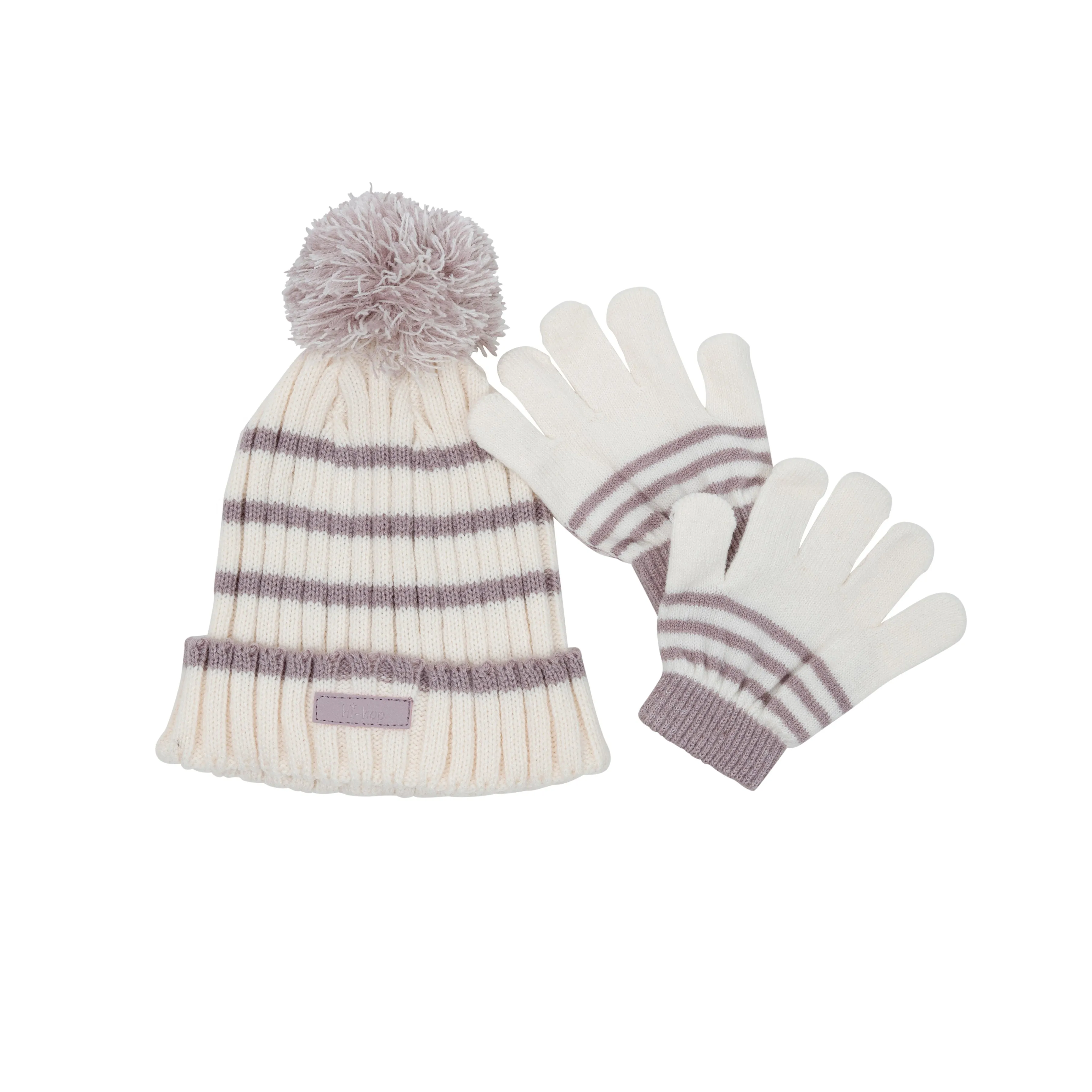 hi-hop Stripe Beanie and Glove Set