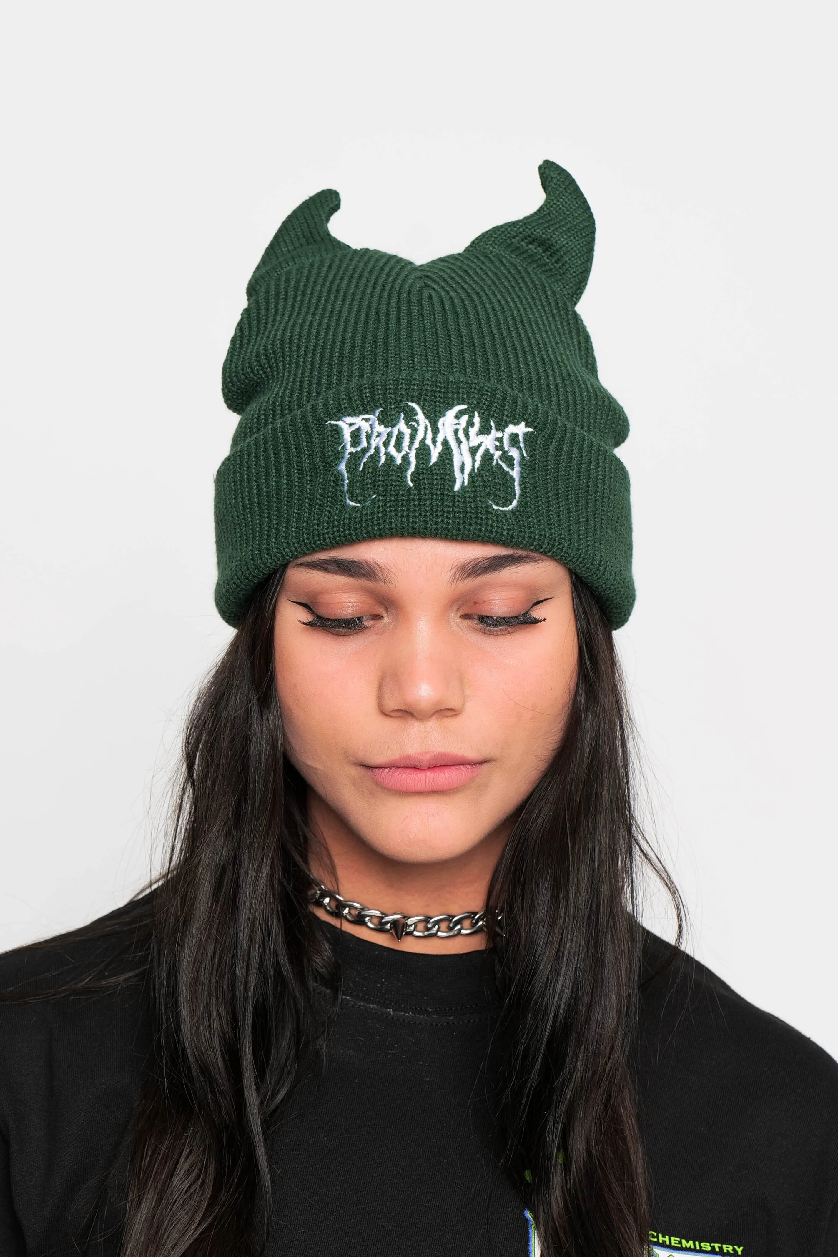 Horn Beanie Forest Green