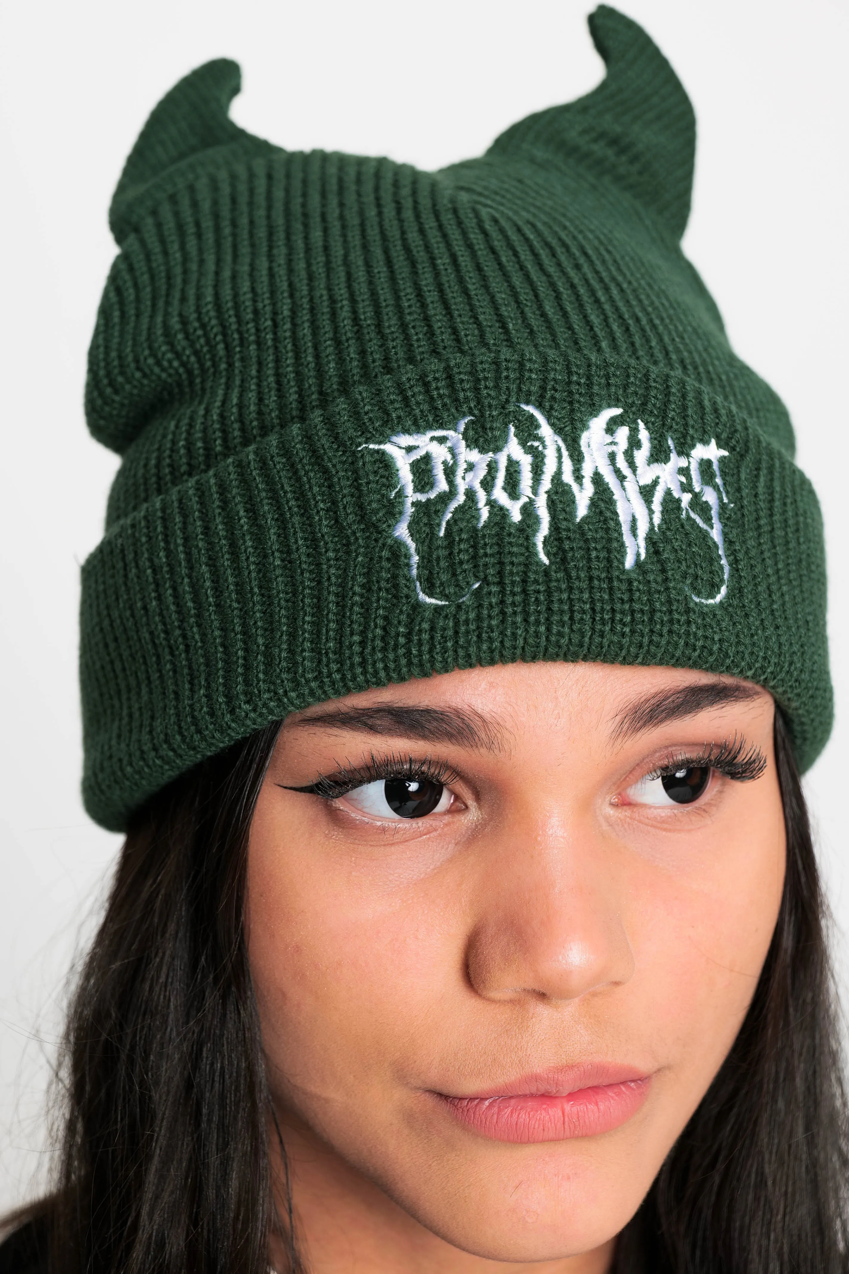 Horn Beanie Forest Green