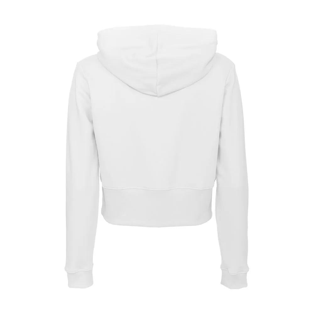 Imperfect White Cotton Womens Hoodie