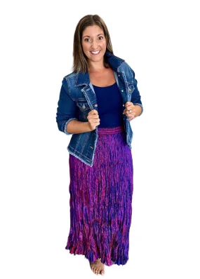 Iridescent Purple Silk Skirt