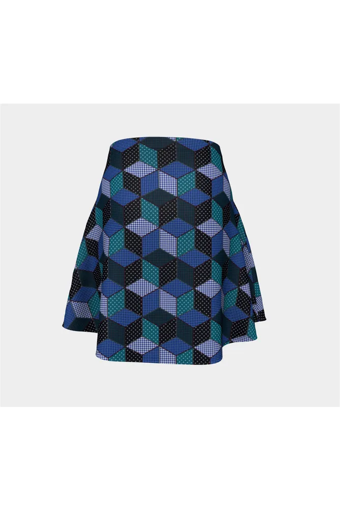 ISOClectic Blue Flare Skirt