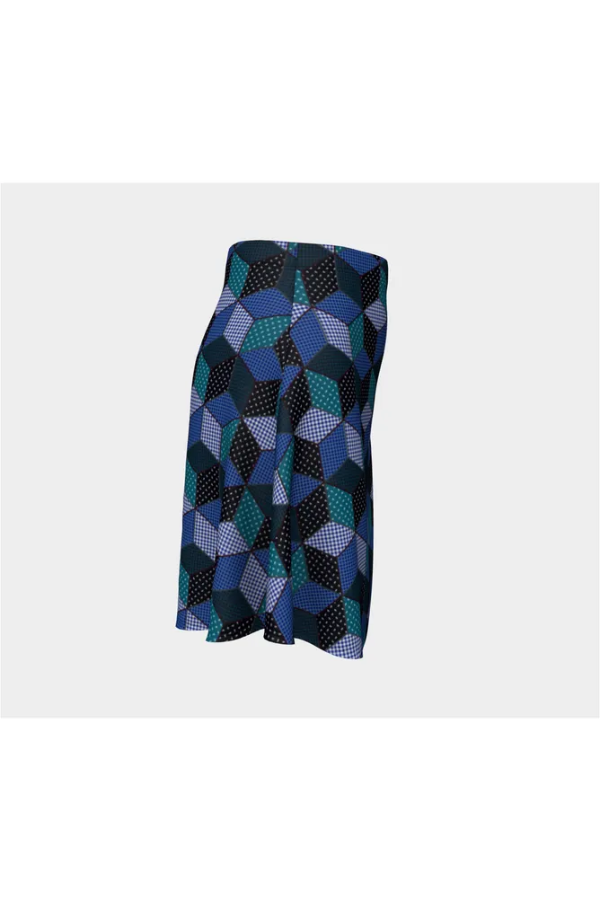 ISOClectic Blue Flare Skirt