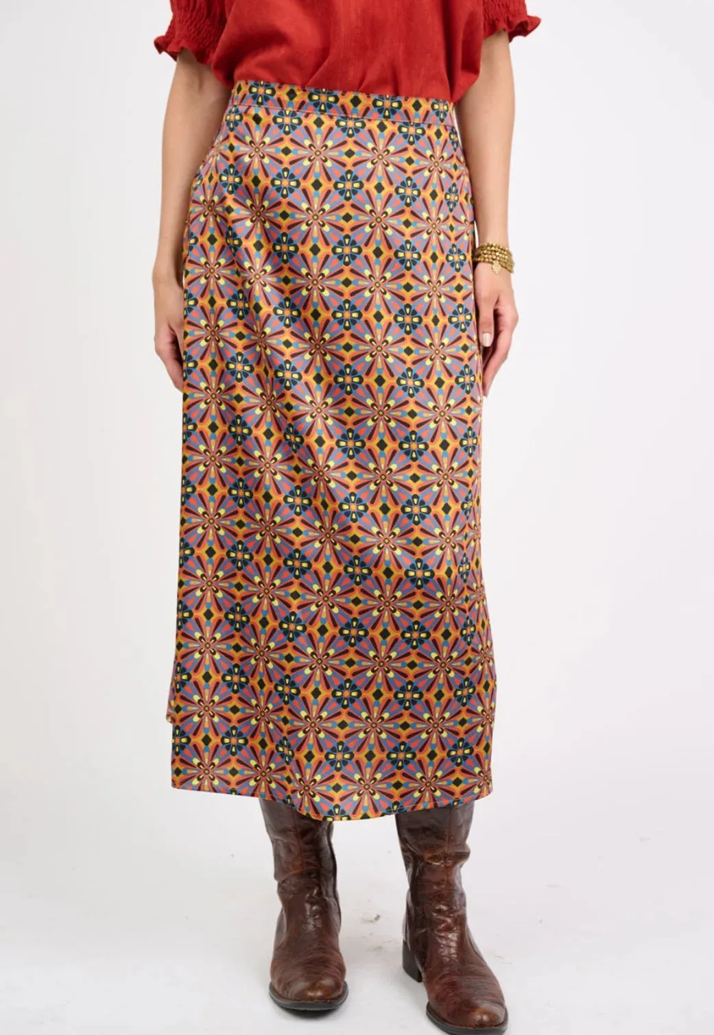 Ivy Jane/ Uncle Frank Midi Print Skirt