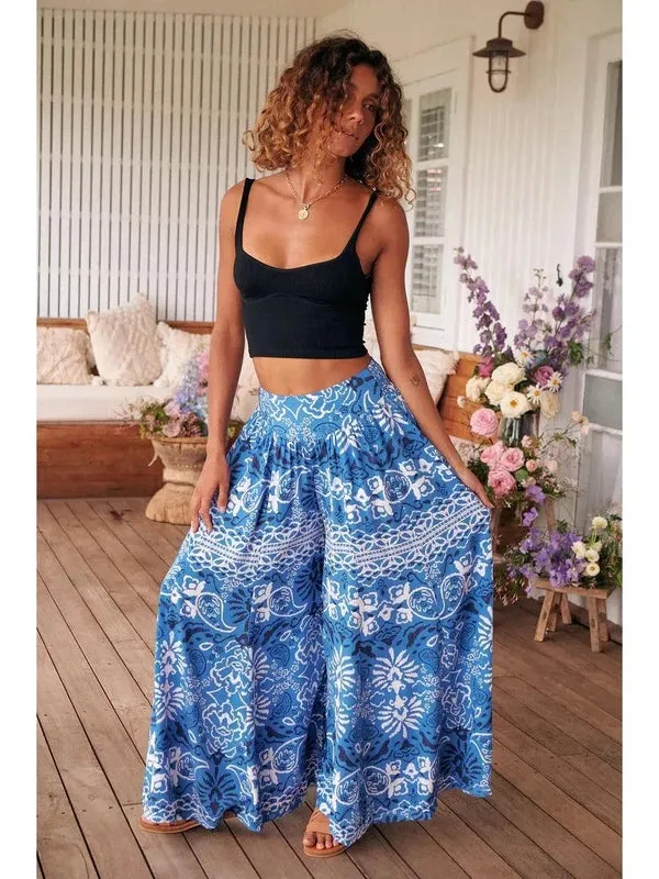 JAASE Azula Print Serge Wide Leg Pants