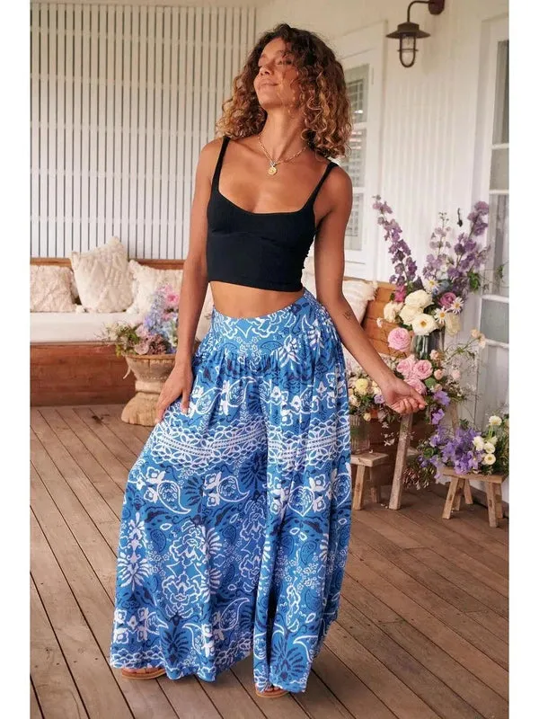 JAASE Azula Print Serge Wide Leg Pants