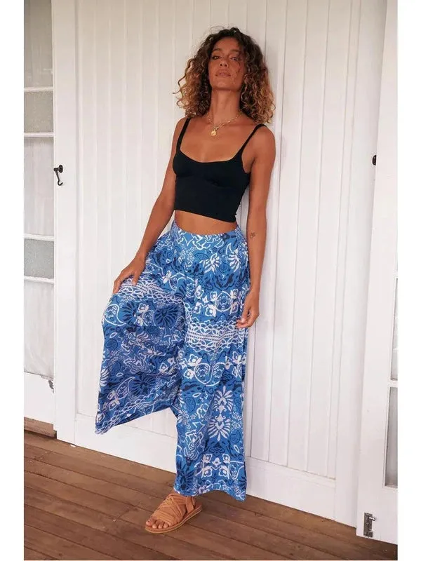 JAASE Azula Print Serge Wide Leg Pants