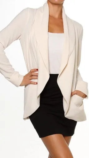 Jessyka Robyn Solid Long Sleeve Open Blazer