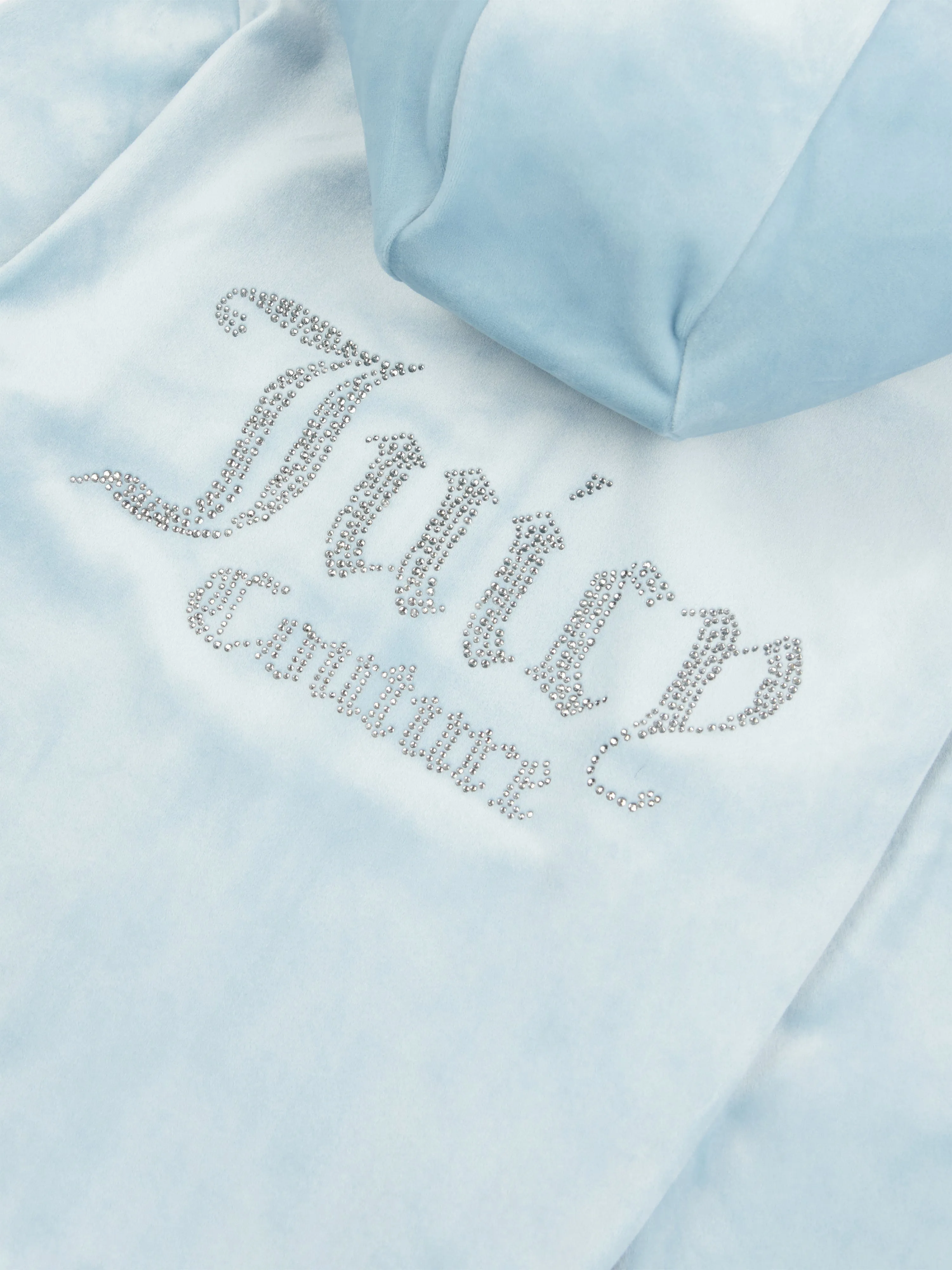 Juicy Couture Girls Diamante Logo Zip Up Top in Blue