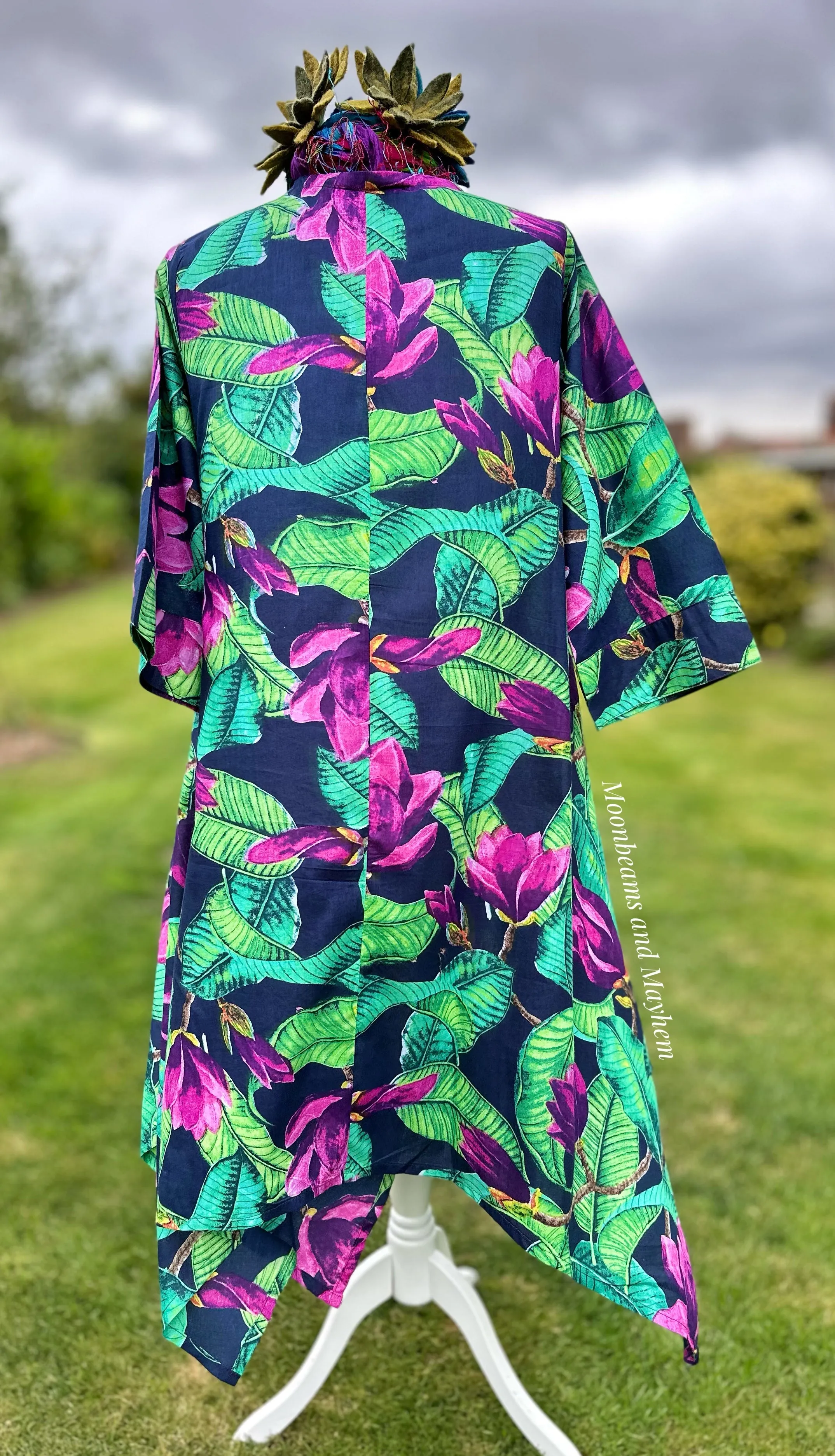 JUNGLE FEVER SMOCK DRESS / TUNIC SIZE L / XL