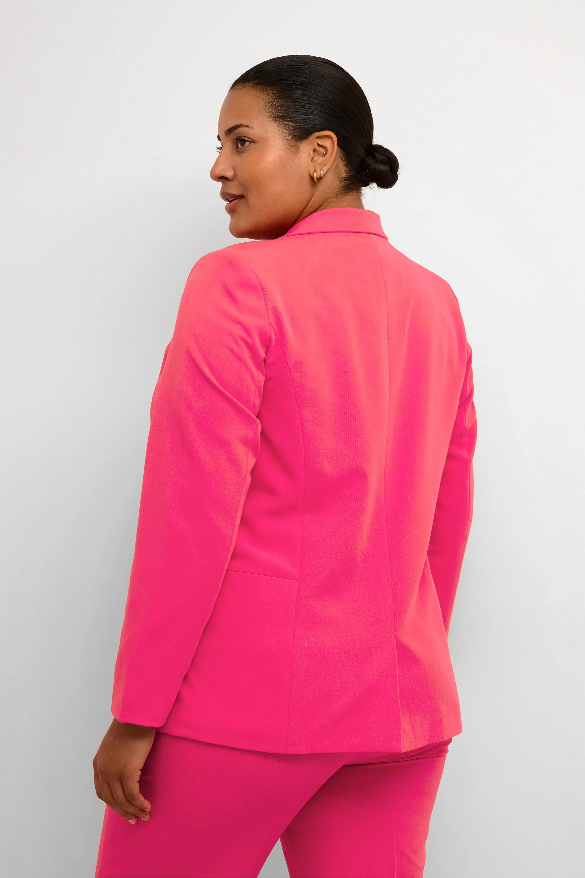 Kaffe Curve Sakira Blazer in Pink