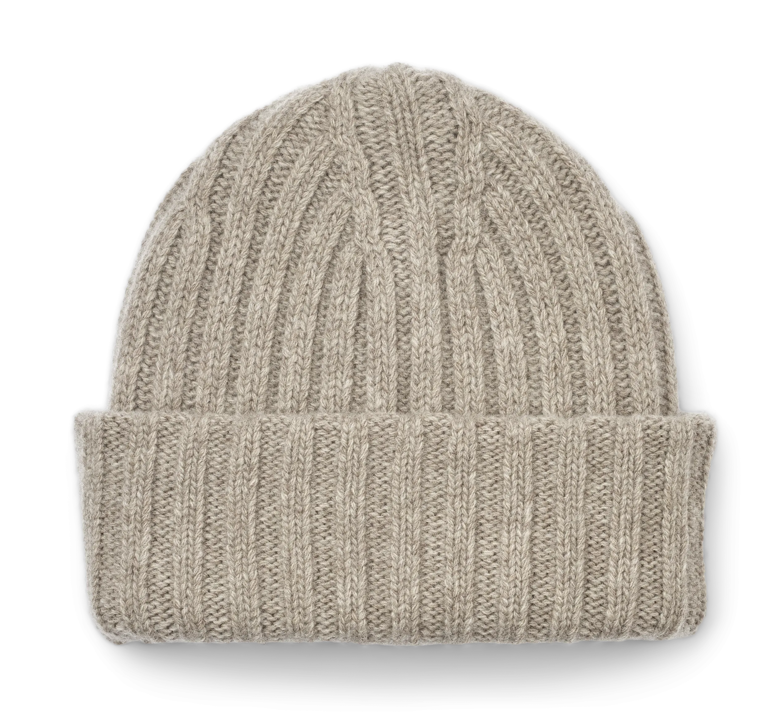 Kari Lambswool Beanie - Stone Grey