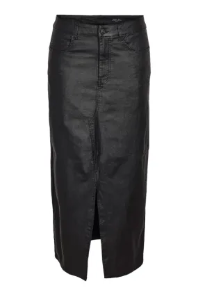 Kath Slit Long Skirt Coated