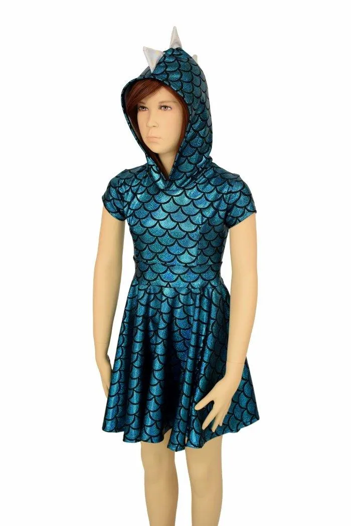 Kids Dragon Hoodie Skater Dress