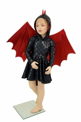 Kids Dragon Tail Skater Dress ( Dragon Wings!)