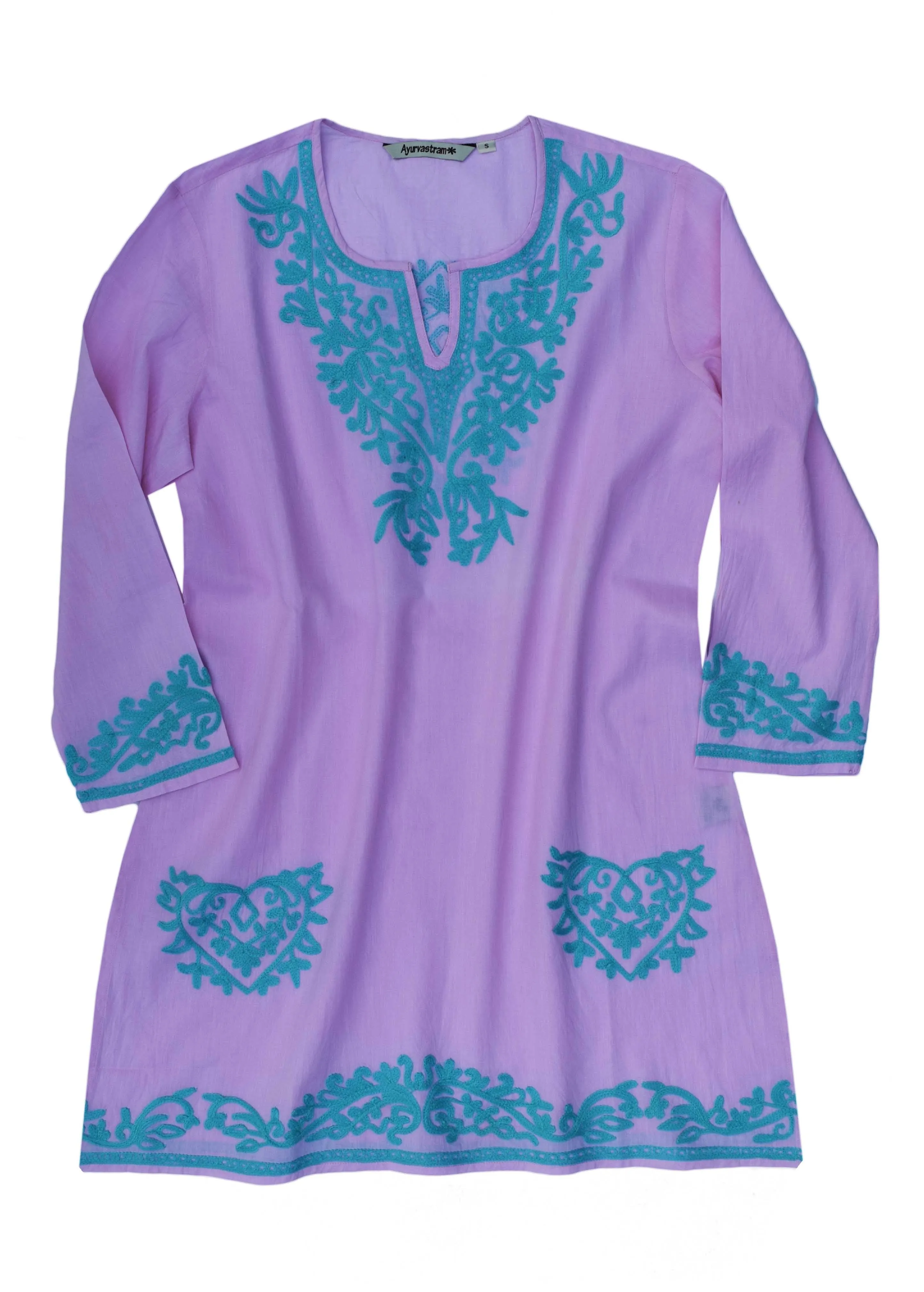 KUMI Embroidered Pure Cotton Tunic, Top, Kurti