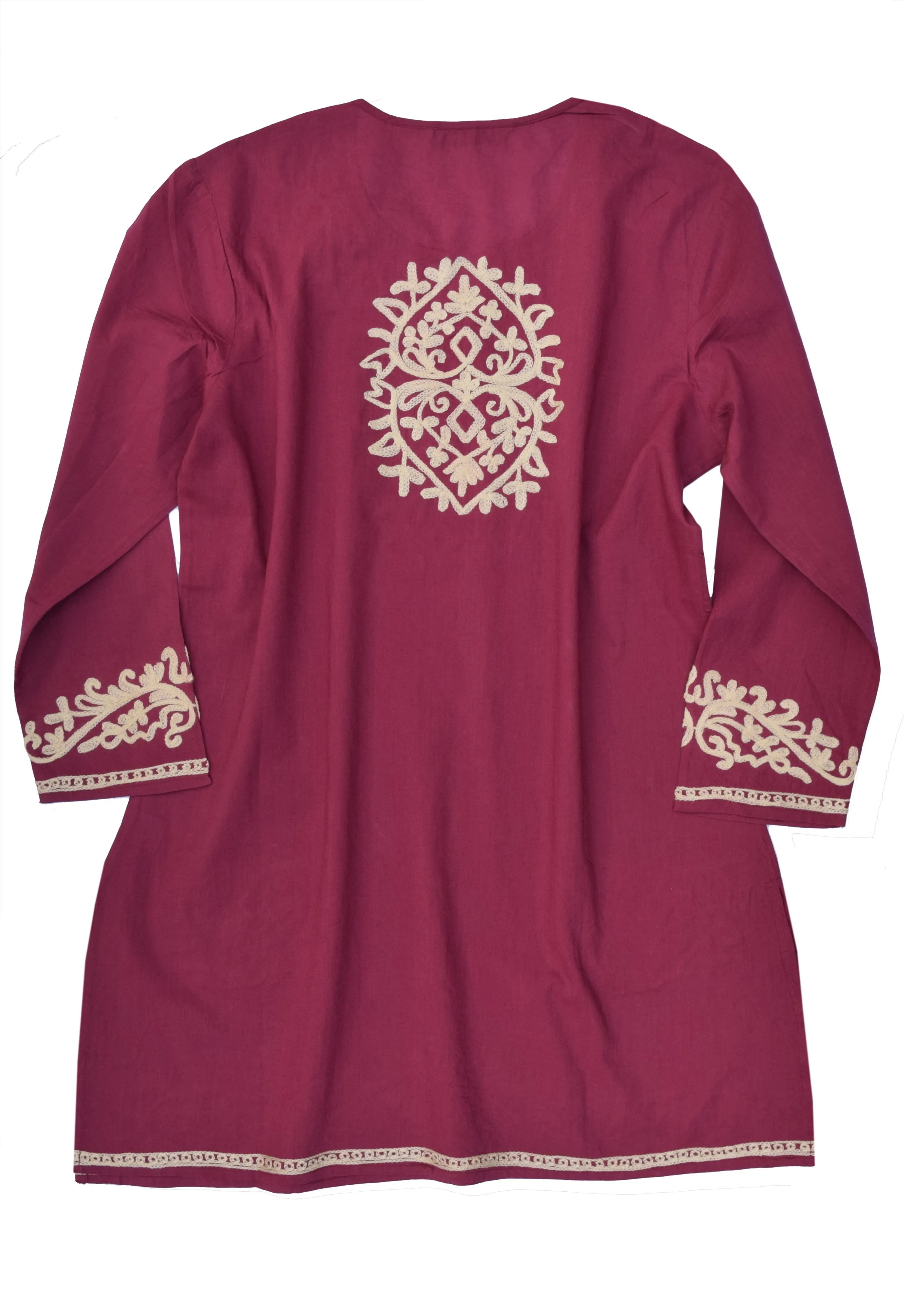 KUMI Embroidered Pure Cotton Tunic, Top, Kurti