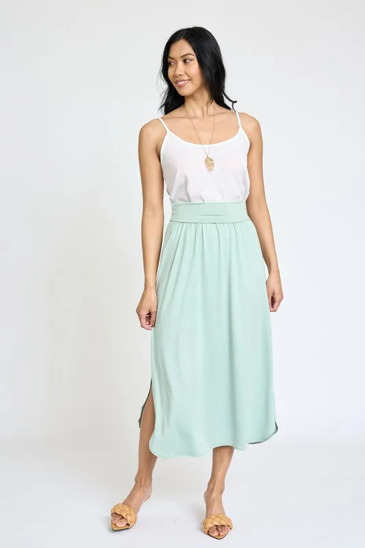 Larissa Side Slit Midi Skirt