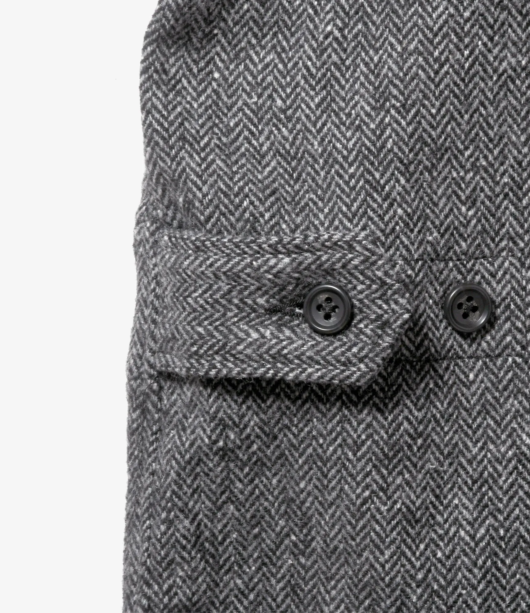 Loiter Jacket – Grey Herringbone Poly Wool