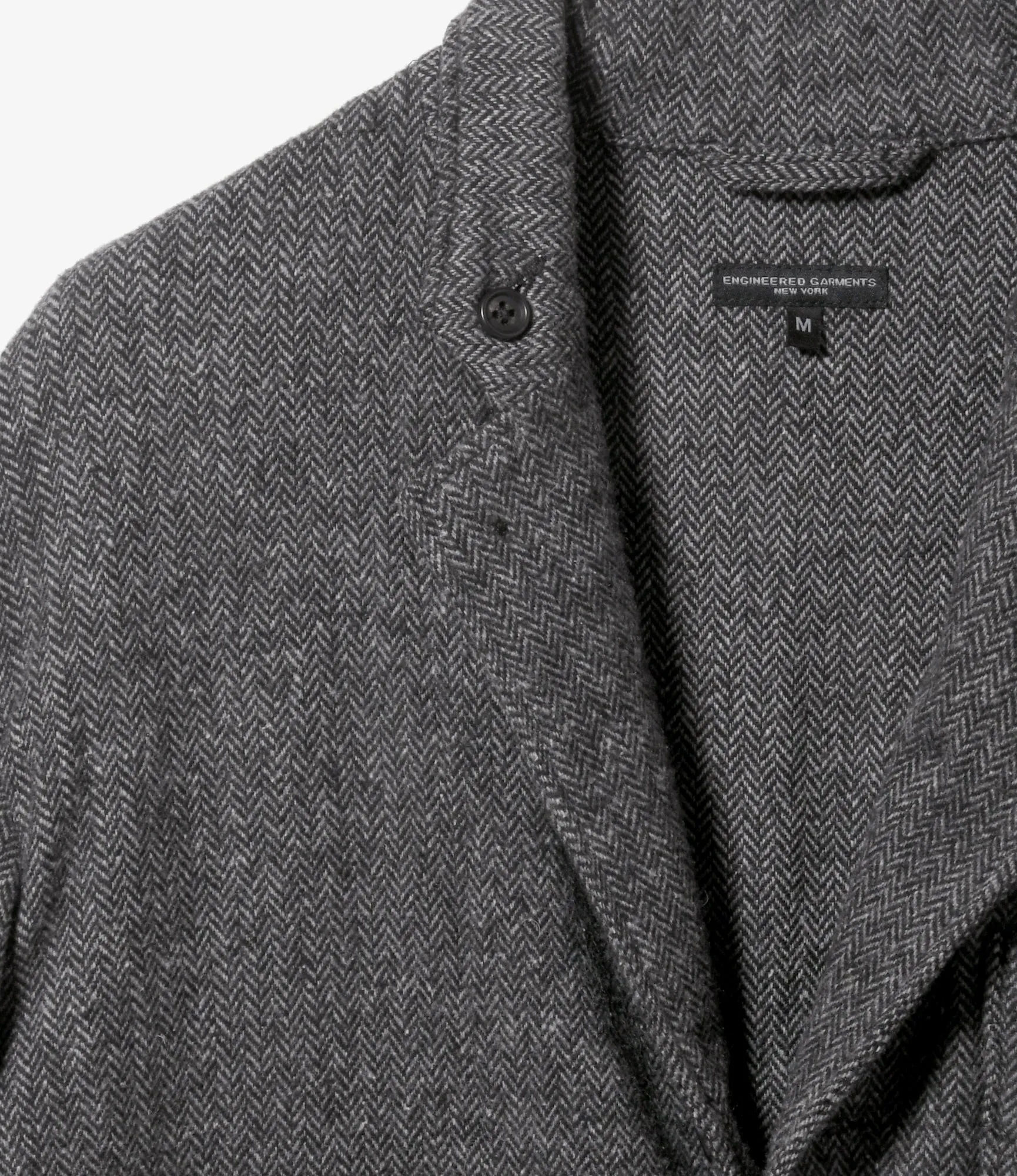 Loiter Jacket – Grey Herringbone Poly Wool