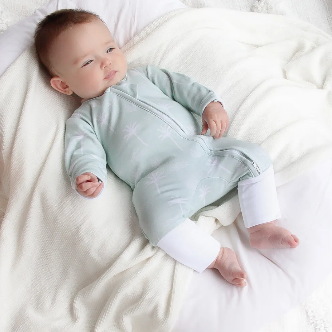 Long Zippy Romper (Sage Palm)