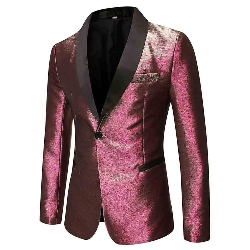 Magic Red Tuxedo Jacket Luxury Prom Blazer