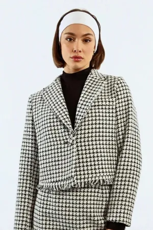 Mathis Houndstooth Frayed Jacket