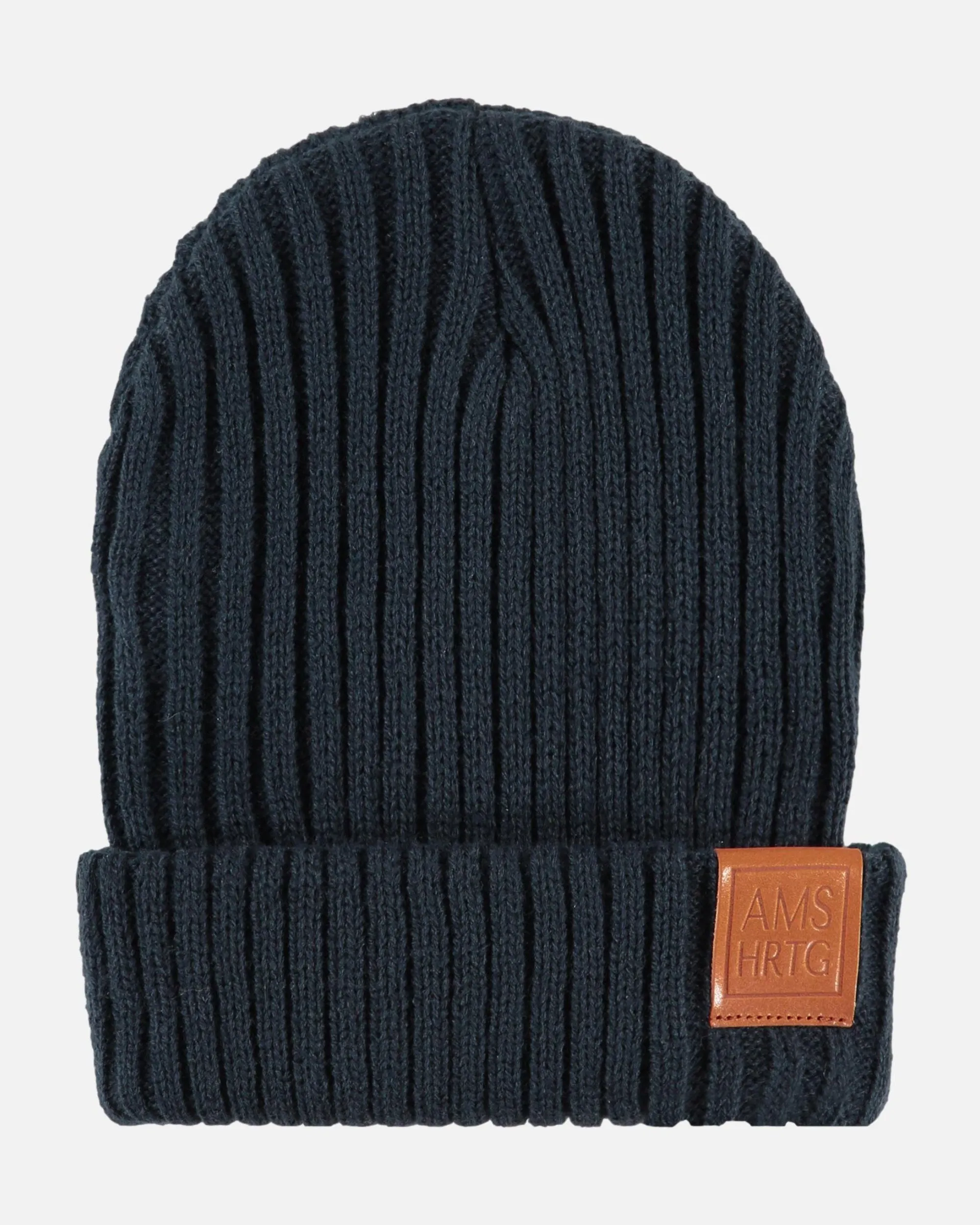 Melle | Classic Ribbed Beanie With Wide Rollover Cuff