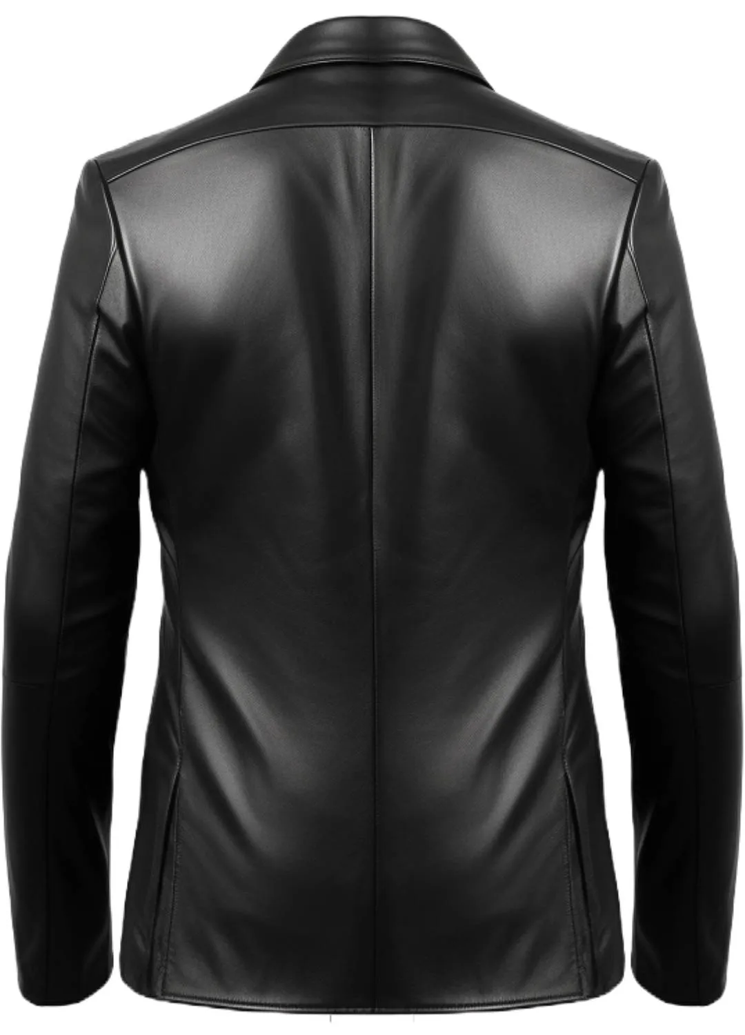 Men Black Stylish Designer Leather Blazer