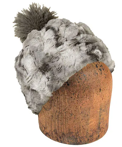 Men's Beanie Hat, Reversible - Cascade Luxury Faux Furs