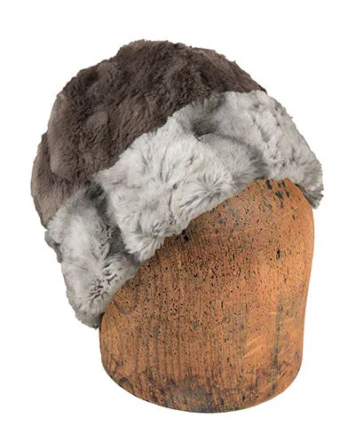 Men's Beanie Hat, Reversible - Cascade Luxury Faux Furs