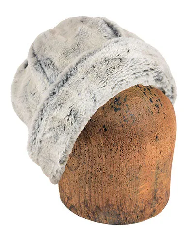 Men's Beanie Hat, Reversible - Frosted Faux Furs