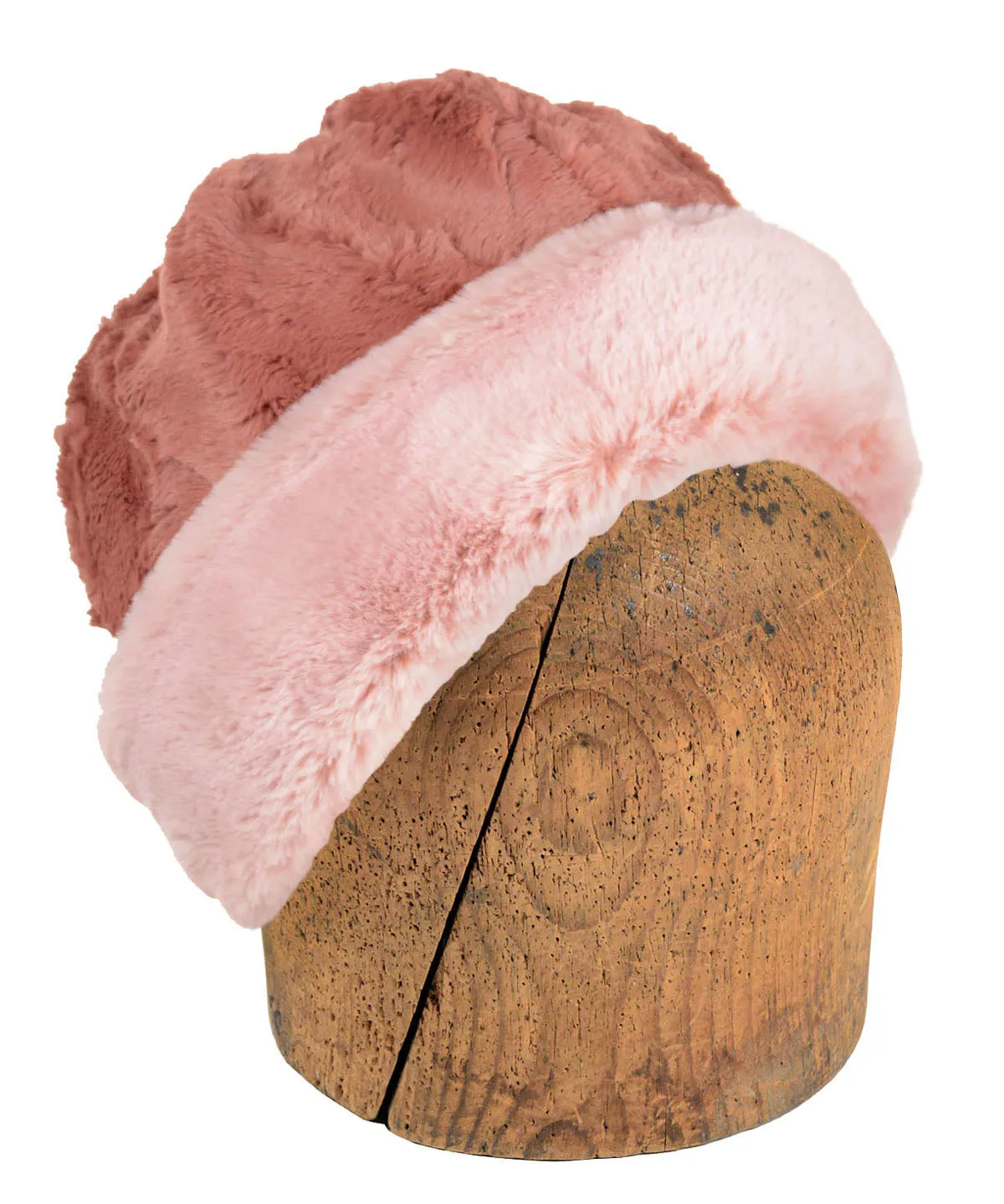 Men's Beanie Hat, Reversible - Frosted Faux Furs