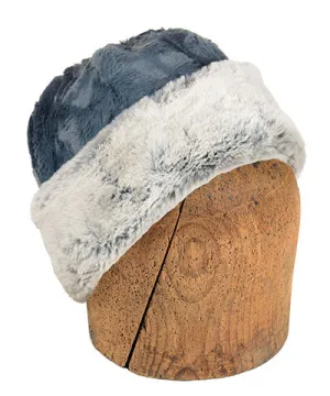 Men's Beanie Hat, Reversible - Frosted Faux Furs