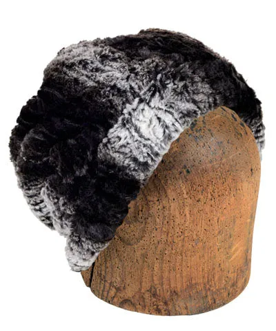 Men's Beanie Hat, Reversible - Luxury Faux Fur in Smouldering Sequoia