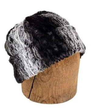 Men's Beanie Hat, Reversible - Luxury Faux Fur in Smouldering Sequoia