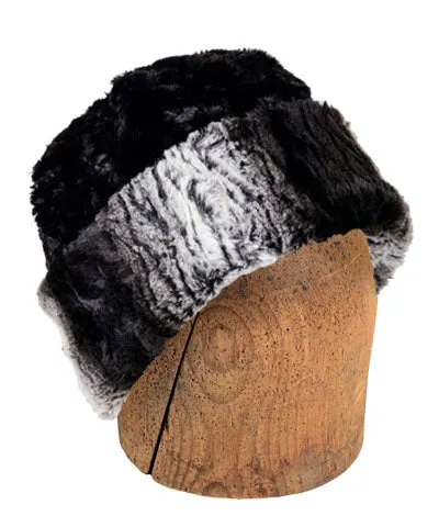 Men's Beanie Hat, Reversible - Luxury Faux Fur in Smouldering Sequoia